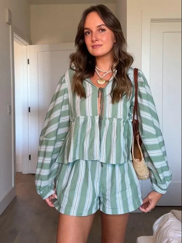 Alice | Ensemble Deux Pièces Rayé Vêtements Femme