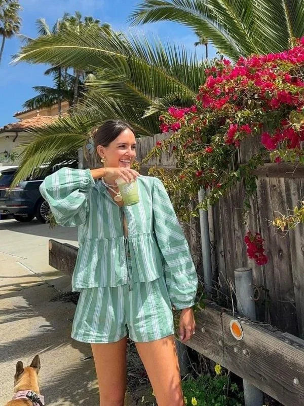 Alice | Ensemble Deux Pièces Rayé Vêtements Femme