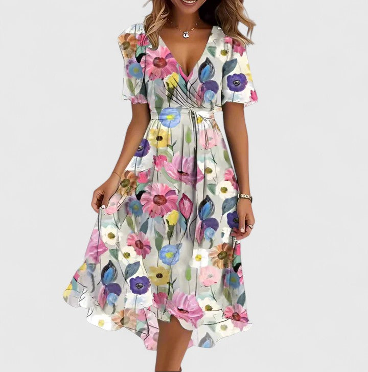Alice | Robe Fleurie Femme Midi Imprimé