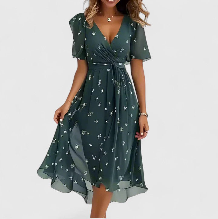 Alice | Robe Fleurie Femme Midi Imprimé
