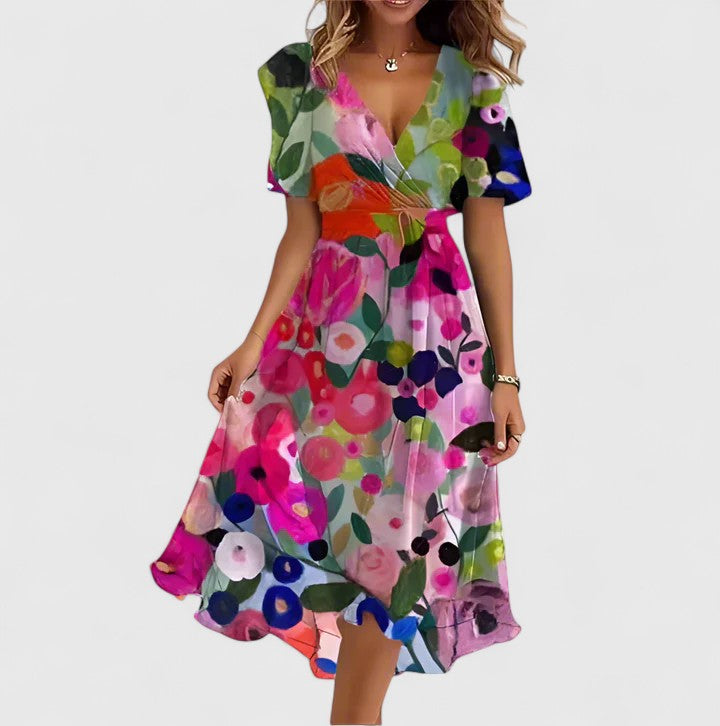 Alice | Robe Fleurie Femme Midi Imprimé