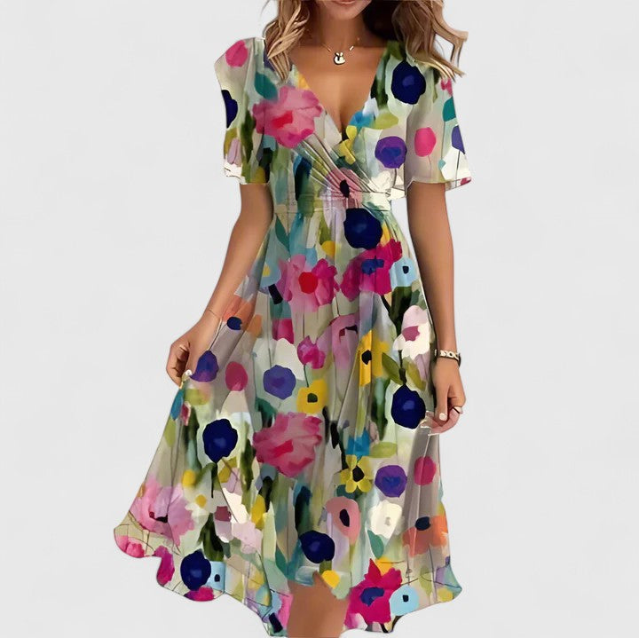 Alice | Robe Fleurie Femme Midi Imprimé