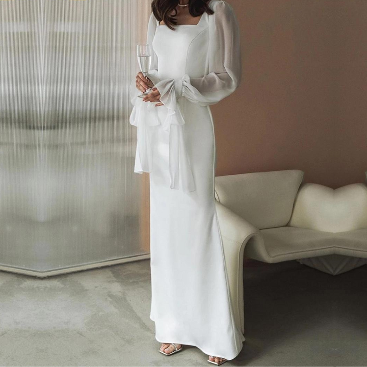 Alice | Robe de Mariée Manches Bouffantes Organza