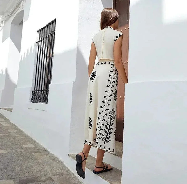 Anaïs | Ensemble Robe Maxi Broderie Femme