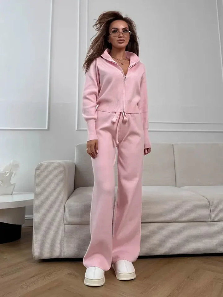 Anaïs | Ensemble Tricot Femme Pantalon Large