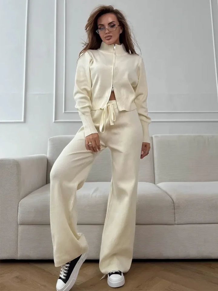 Anaïs | Ensemble Tricot Femme Pantalon Large