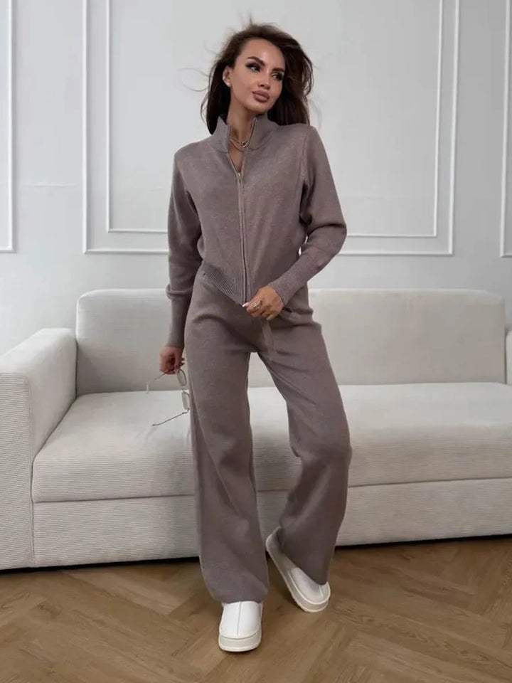 Anaïs | Ensemble Tricot Femme Pantalon Large