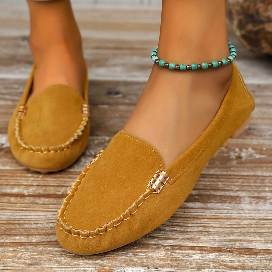 Anaïs | Mocassin Femme en Daim Turquoise
