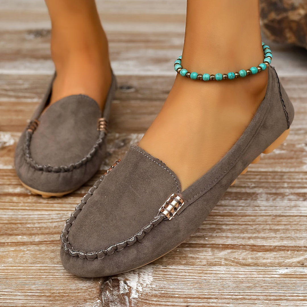 Anaïs | Mocassin Femme en Daim Turquoise