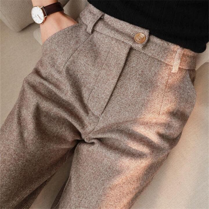 Anaïs | Pantalon Tailleur Chevrons Femme