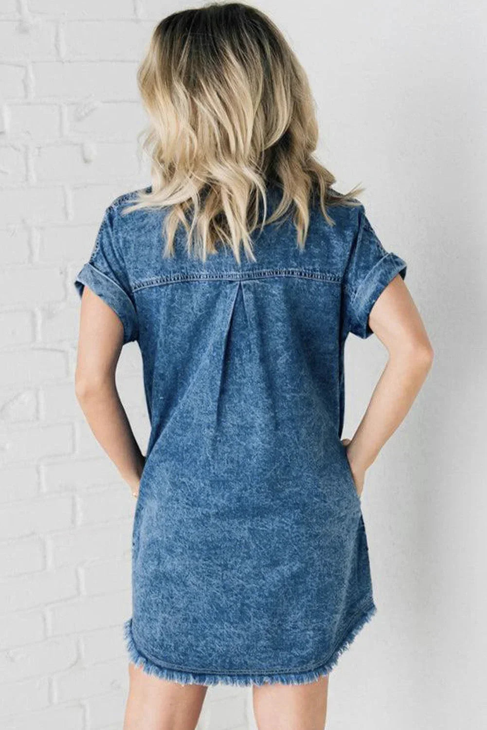 Anaïs | Robe Chemise Denim Mini Femme