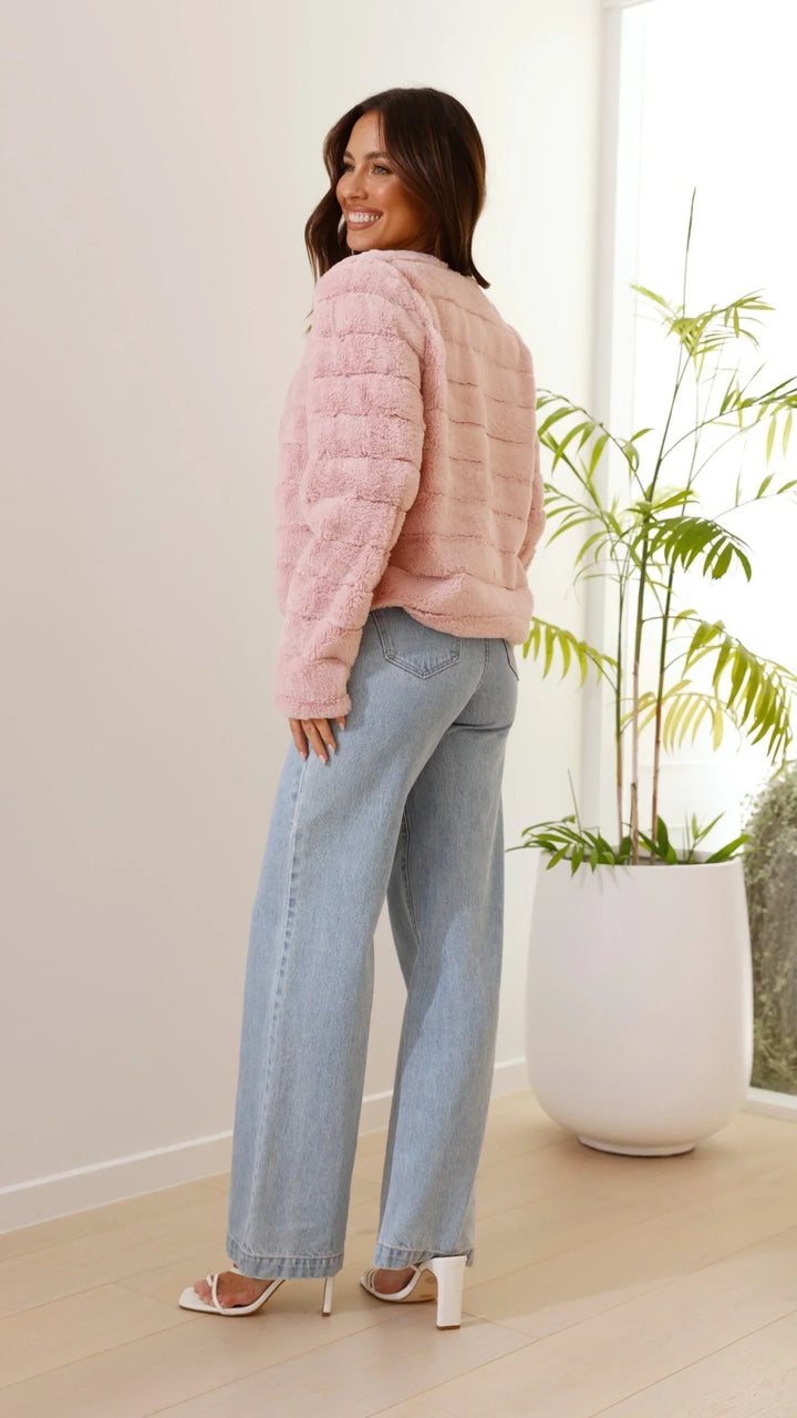 Anaïs | Veste Courte Fausse Fourrure Blanche Femme