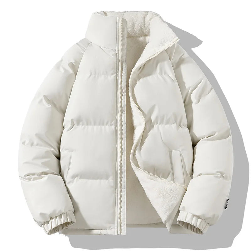 Andy | Doudoune Marron Ample Zippée Col Montant Sherpa