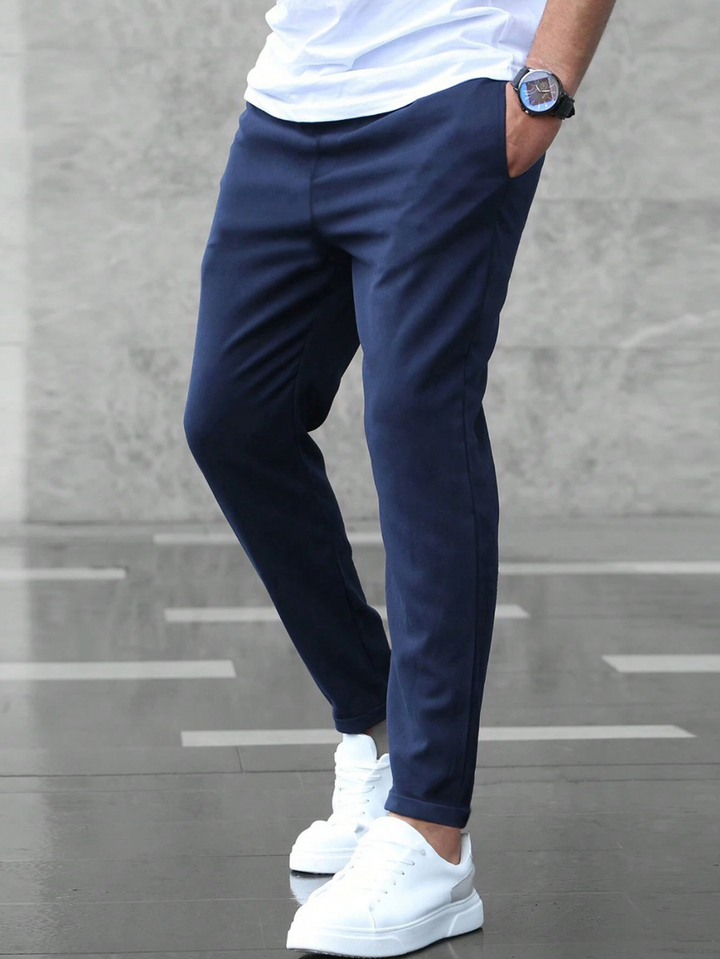 Antoine | Pantalon Homme Coupe Droite Gris Clair à Cordon