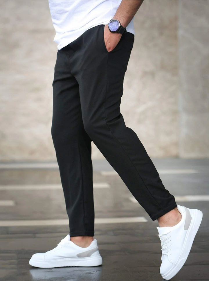 Antoine | Pantalon Homme Coupe Droite Gris Clair à Cordon