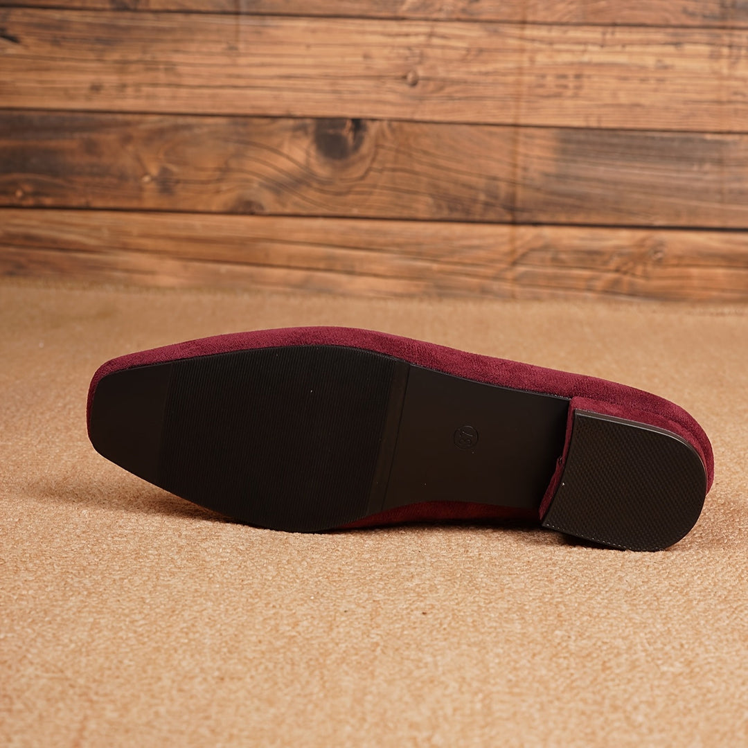 Audrey | Ballerines femme bout carré daim noir
