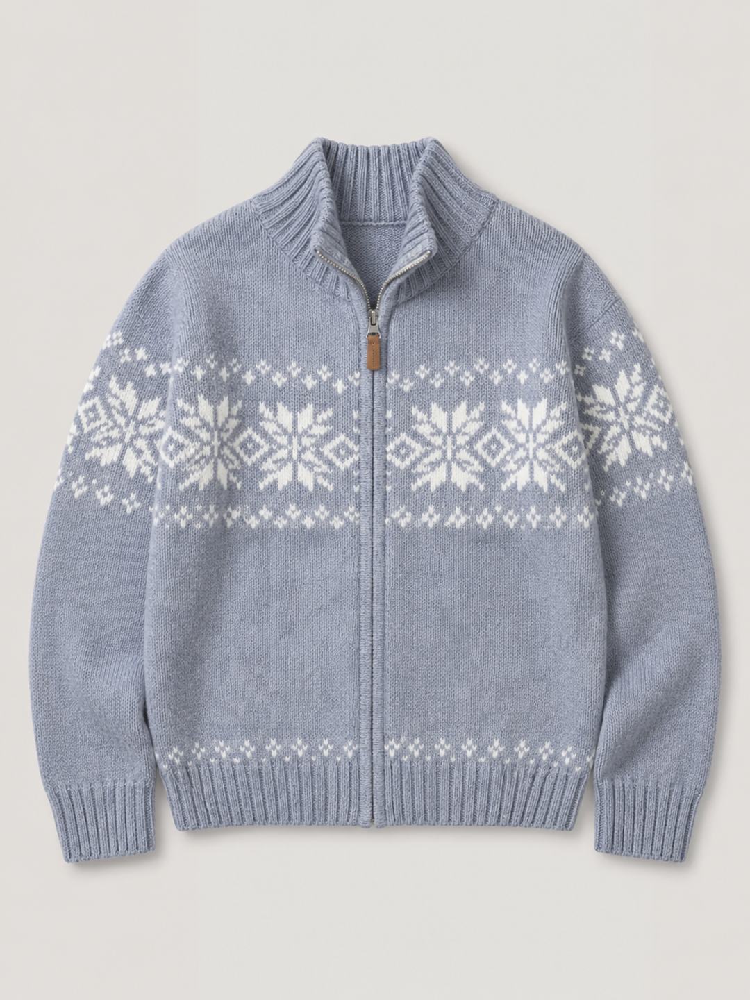 Audrey | Pull Femme Col Zippé Fair Isle Laine