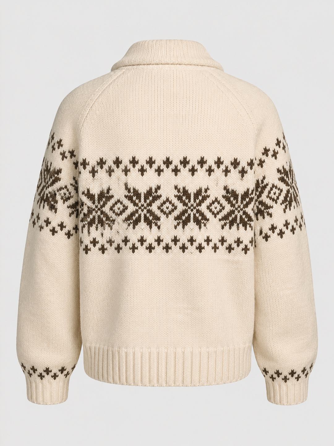 Audrey | Pull Femme Col Zippé Fair Isle Laine