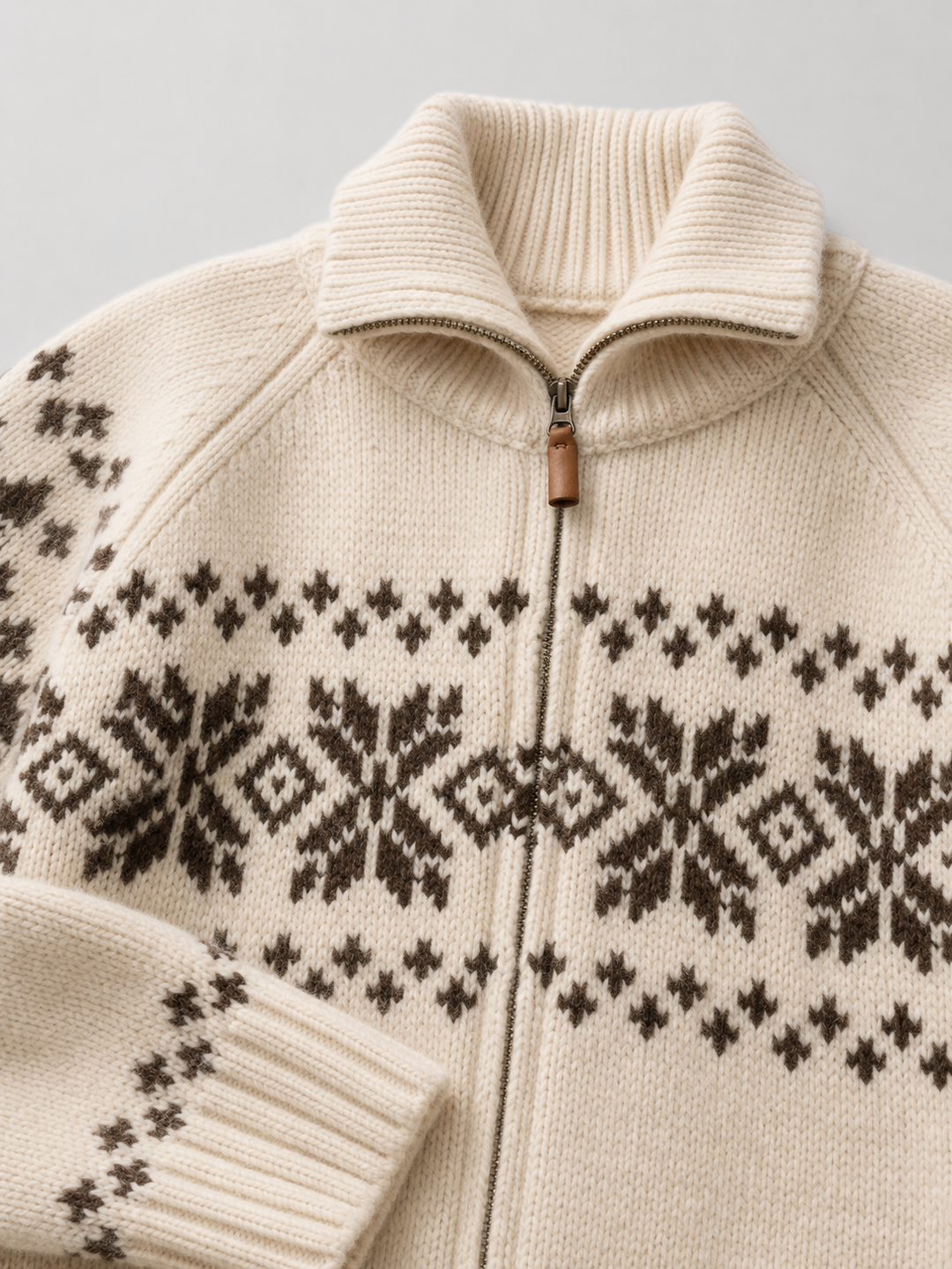 Audrey | Pull Femme Col Zippé Fair Isle Laine