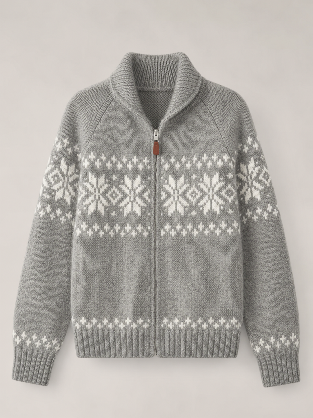 Audrey | Pull Femme Col Zippé Fair Isle Laine