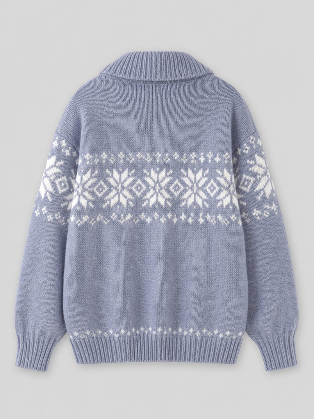 Audrey | Pull Femme Col Zippé Fair Isle Laine