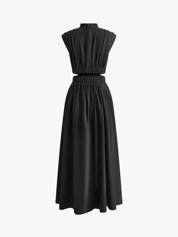 Audrey | Robe Maxi Femme Col Montant Découpes