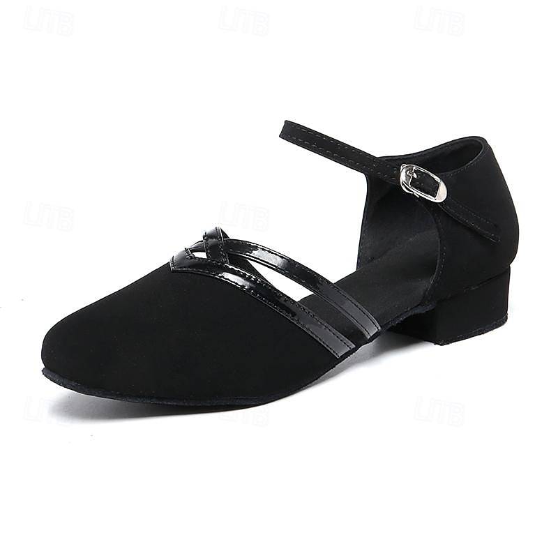 Aurélie | Chaussures Mary Jane Noires Femme Talon Bas