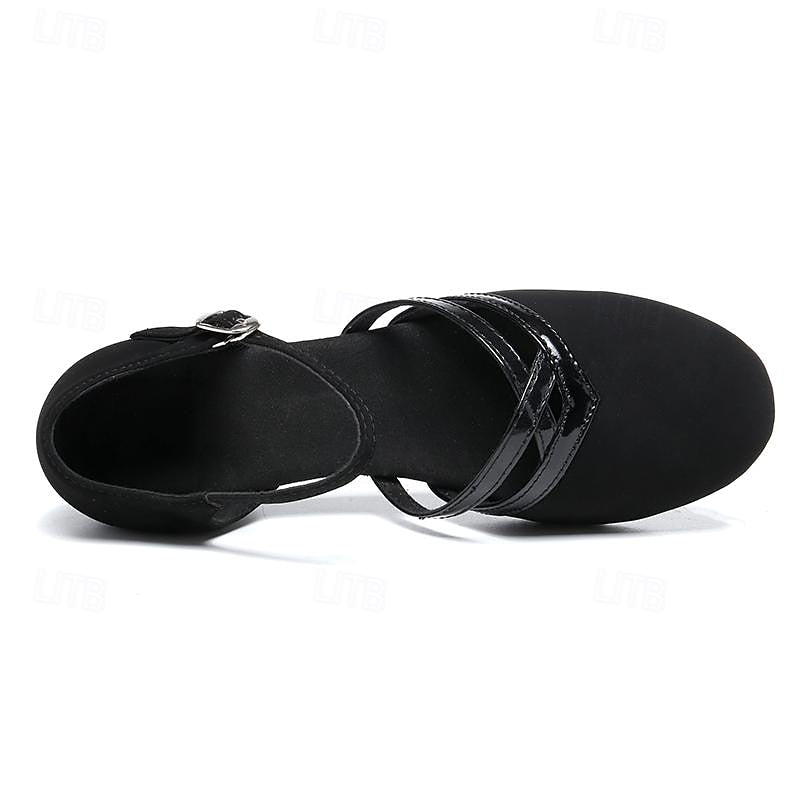 Aurélie | Chaussures Mary Jane Noires Femme Talon Bas