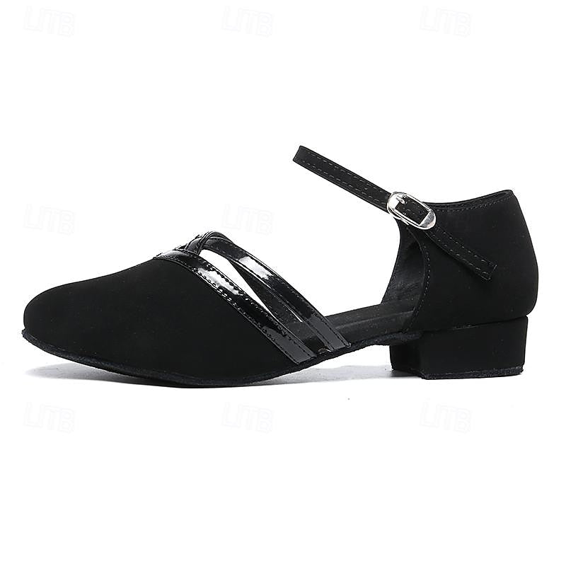 Aurélie | Chaussures Mary Jane Noires Femme Talon Bas