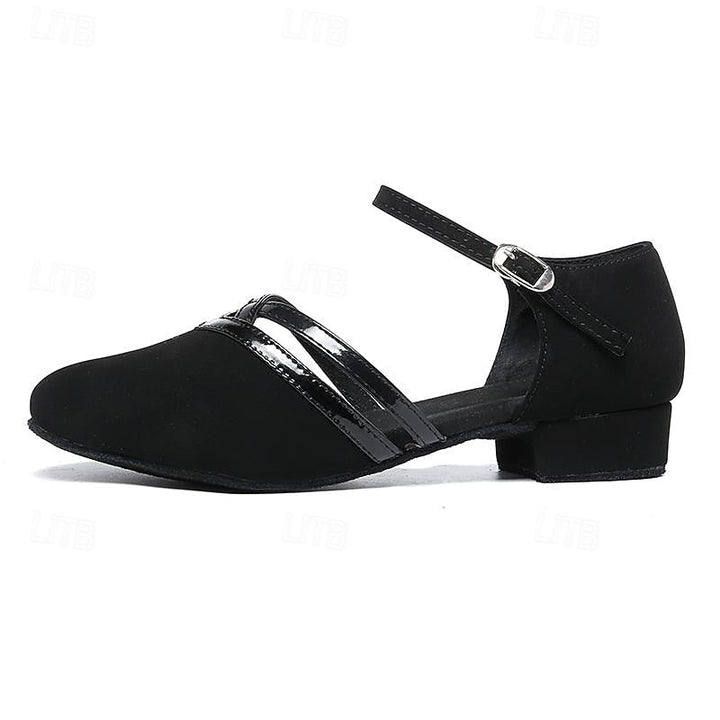 Aurélie | Chaussures Mary Jane Noires Femme Talon Bas