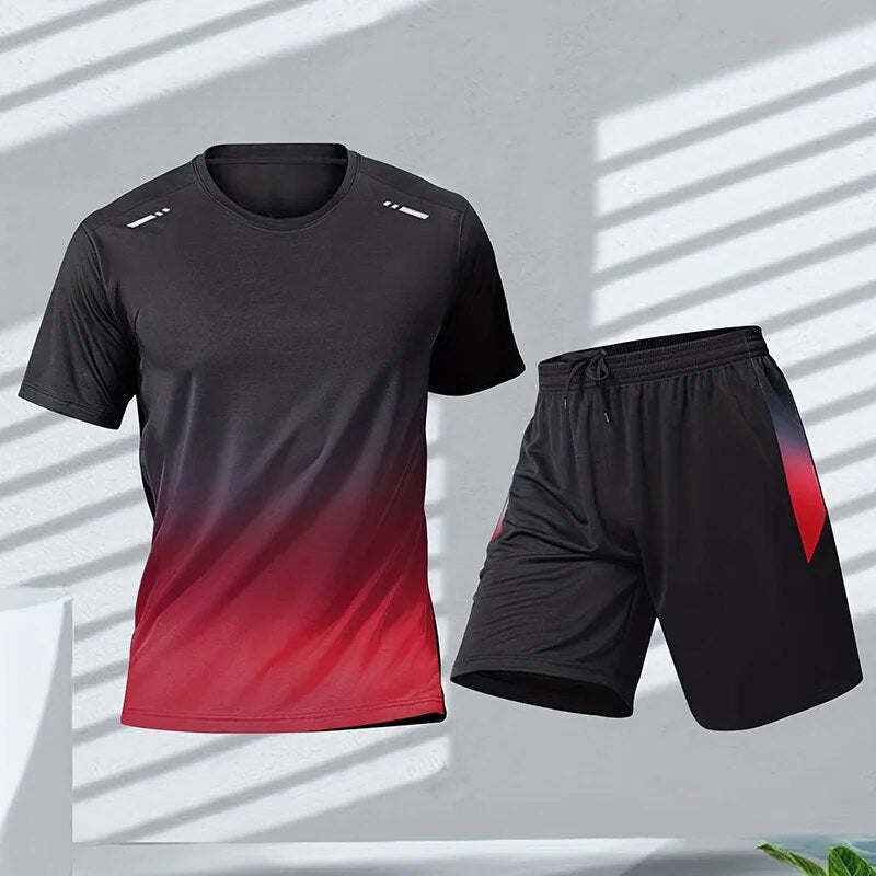 Aurélien | Ensemble Sport Homme T-shirt Short Dégradé