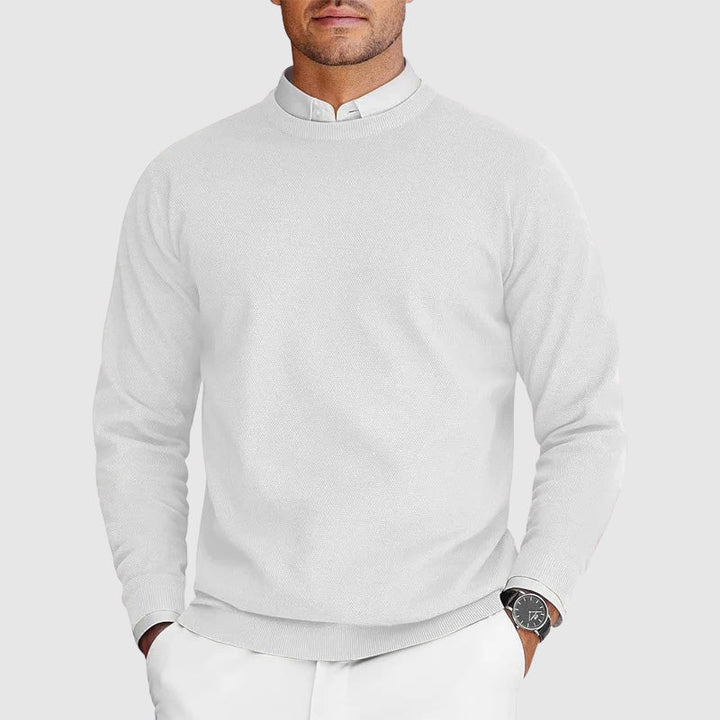 Aurélien | Pull Col Rond Noir Homme Coupe Ample