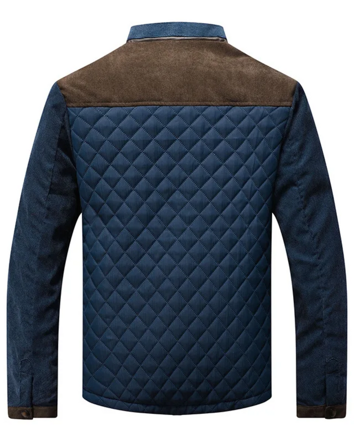 Aurélien | Veste Matelassée Homme en Jean Boutonnée Col Montant