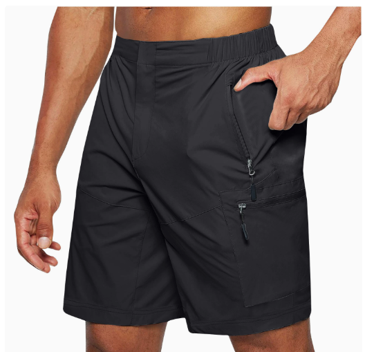 Axel | Short Homme Sport Cargo Poches Zippées Noir