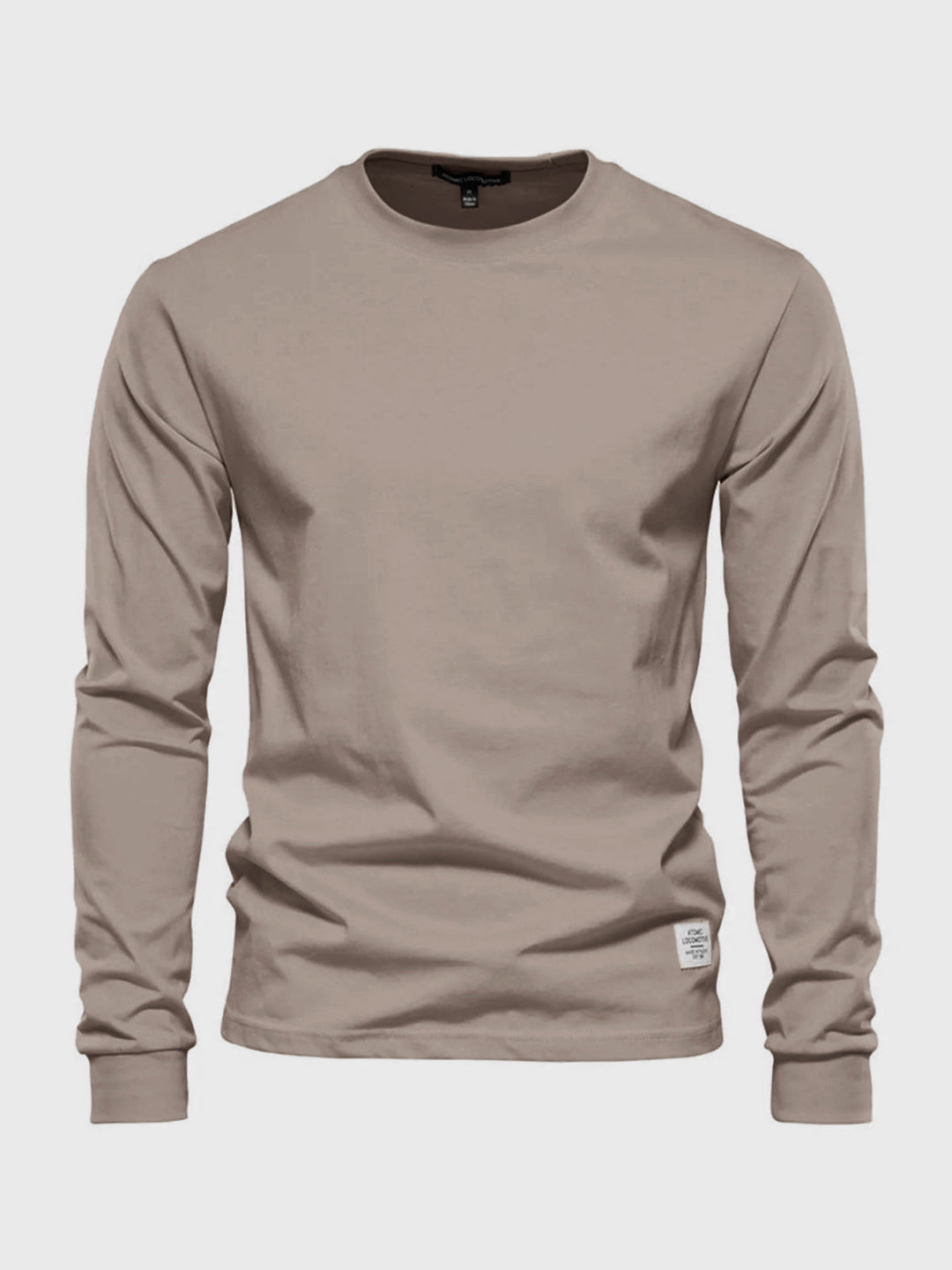 Axel | T-shirt Manches Longues Homme Col Rond Marron