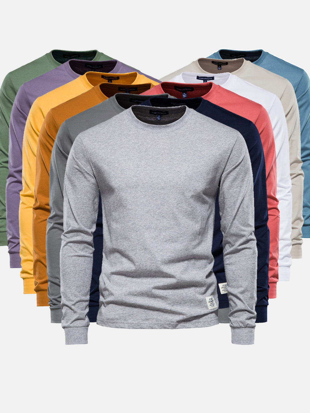 Axel | T-shirt Manches Longues Homme Col Rond Marron