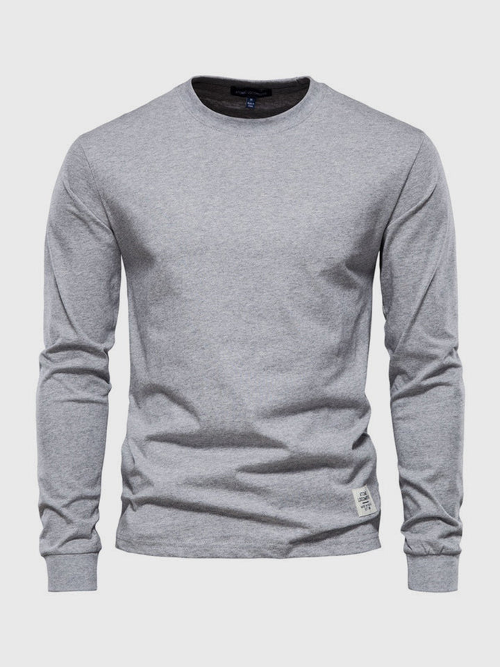 Axel | T-shirt Manches Longues Homme Col Rond Marron