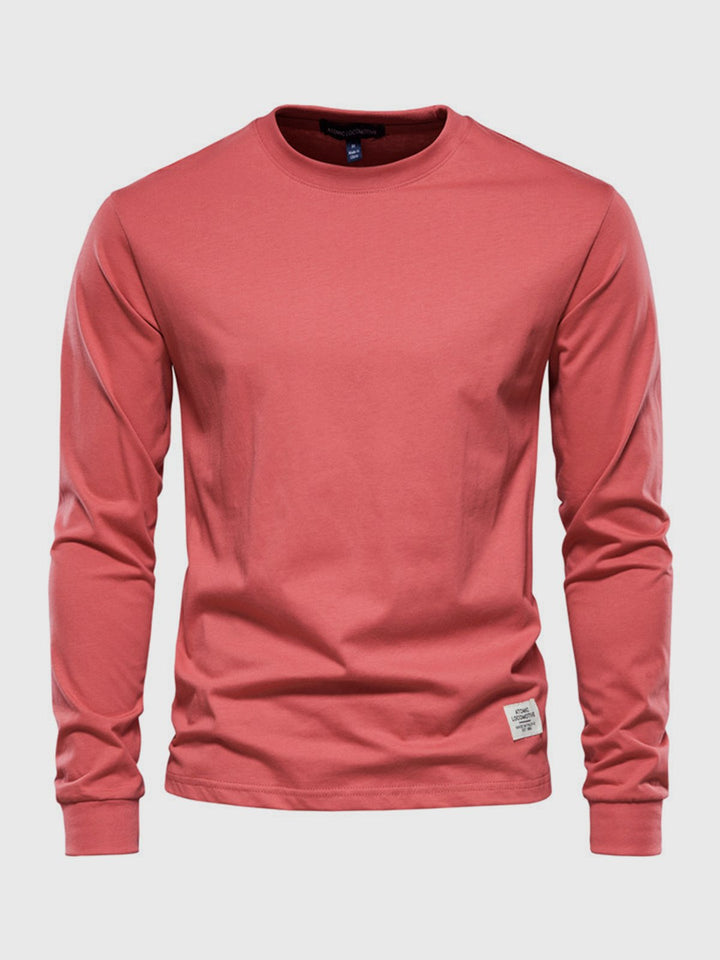 Axel | T-shirt Manches Longues Homme Col Rond Marron