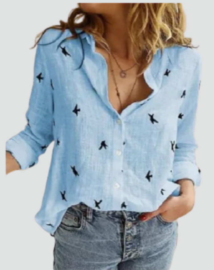 Axelle | Chemise Blanche en Lin Femme Manches Longues