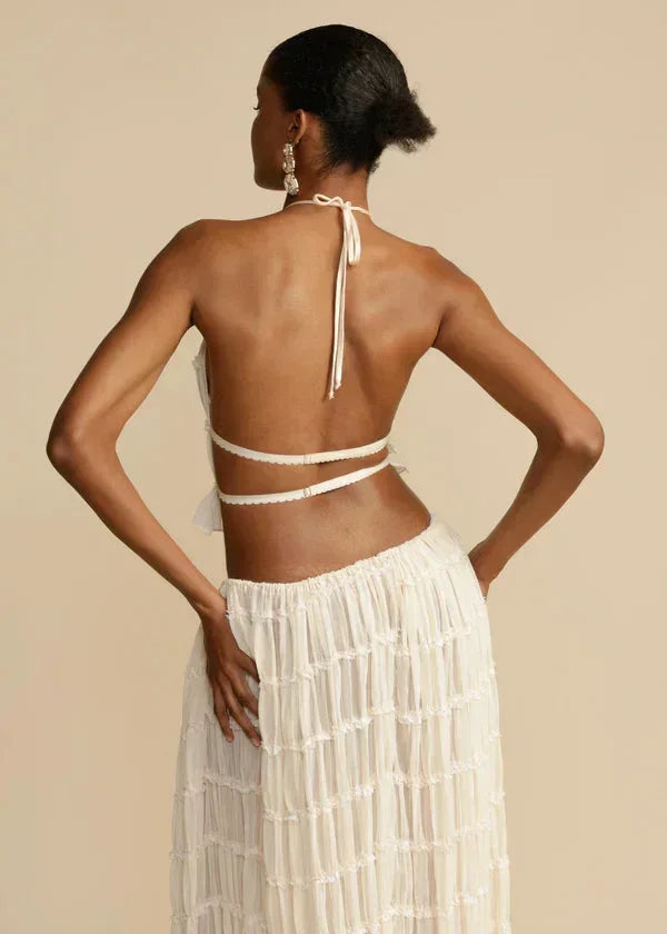 Axelle | Ensemble Deux Pièces Robe Femme Ivoire
