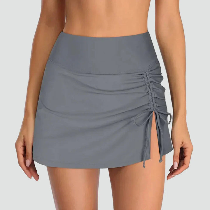 Axelle | Jupe de Bain Femme Courte Taille Haute Fendue