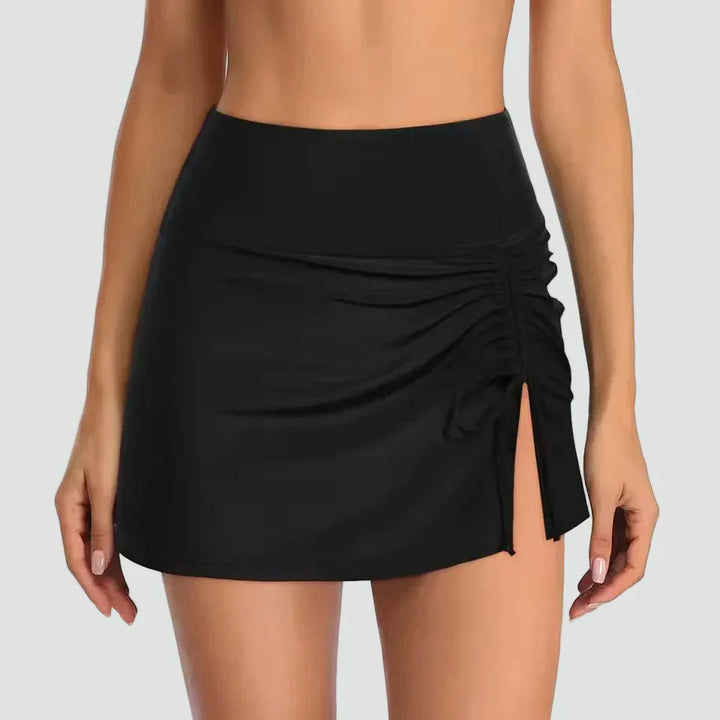 Axelle | Jupe de Bain Femme Courte Taille Haute Fendue