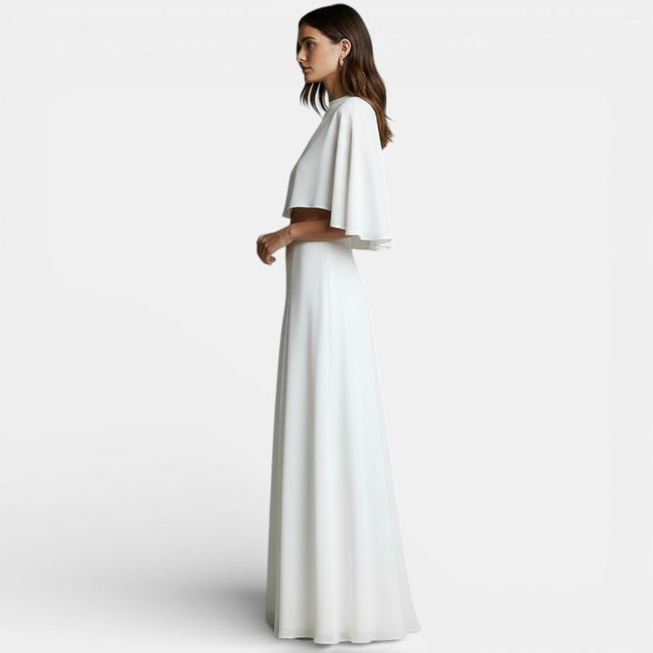Axelle | Robe de Soirée Ensemble Deux Pièces Cape Maxi