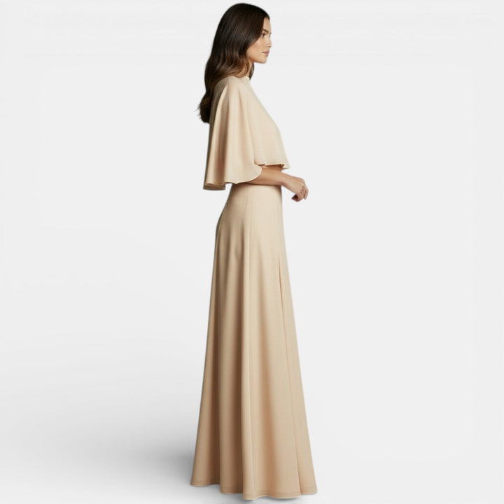 Axelle | Robe de Soirée Ensemble Deux Pièces Cape Maxi