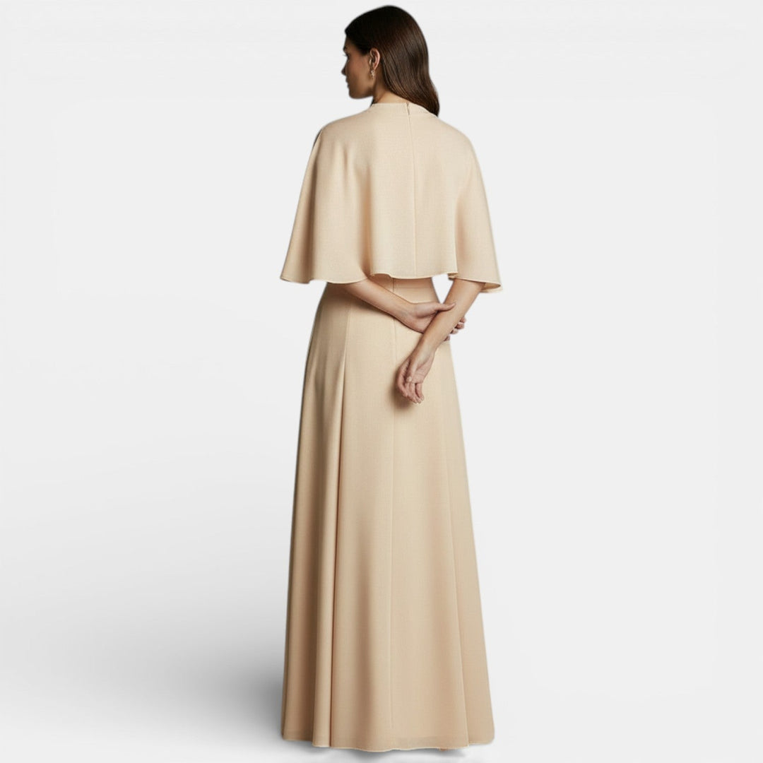 Axelle | Robe de Soirée Ensemble Deux Pièces Cape Maxi