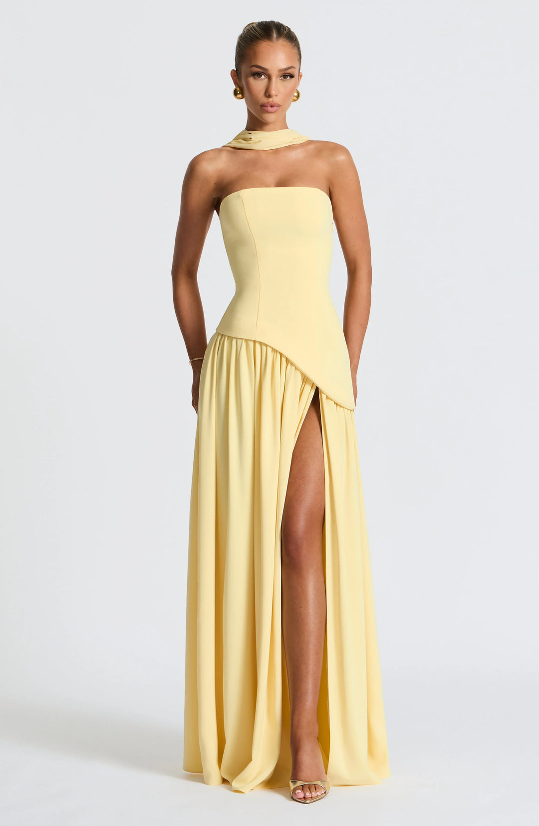 Axelle | Robe de Soirée Maxi Bustier Fendue