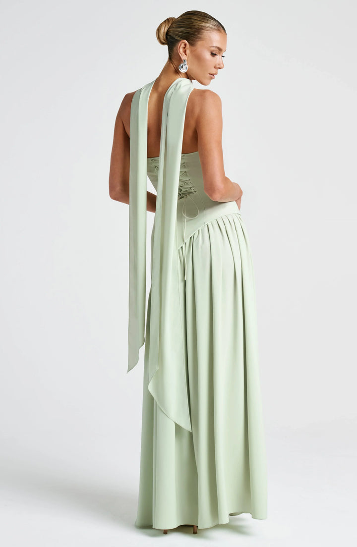 Axelle | Robe de Soirée Maxi Bustier Fendue