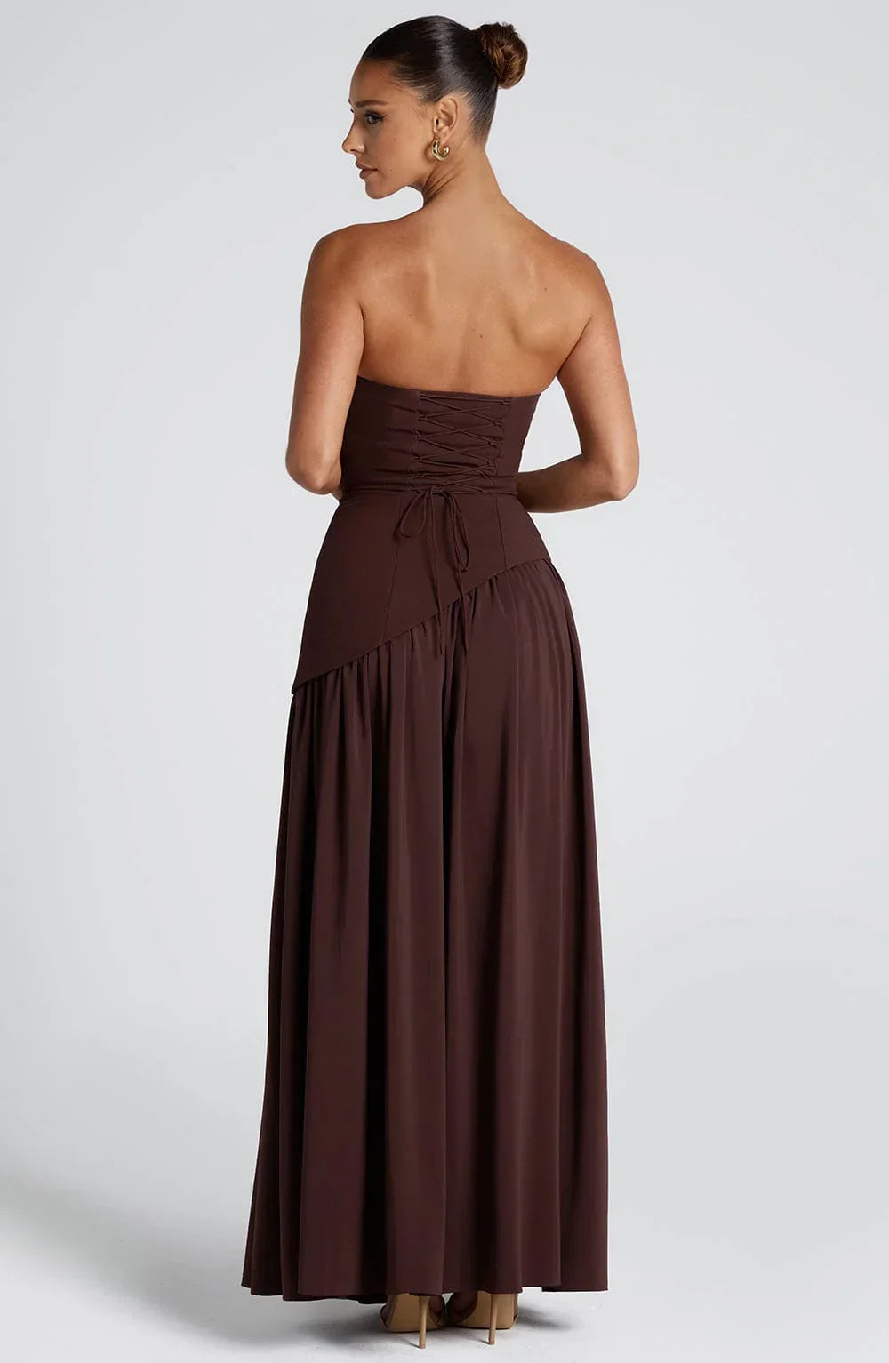 Axelle | Robe de Soirée Maxi Bustier Fendue