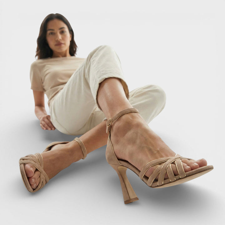 Axelle | Sandales Femme Talon Bloc Brides Croisées