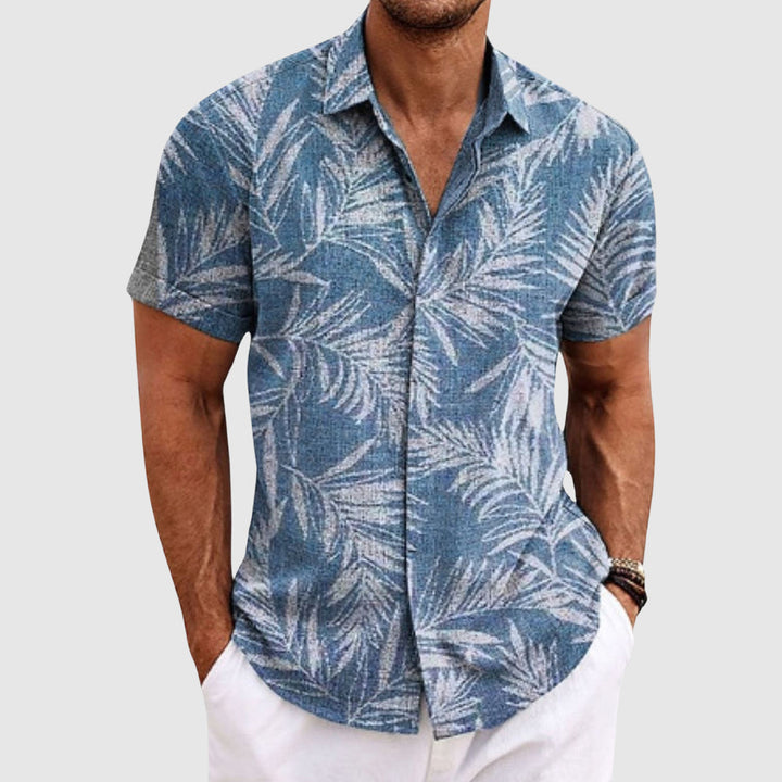 Baptiste | Chemise Homme Imprimé Feuilles Tropical